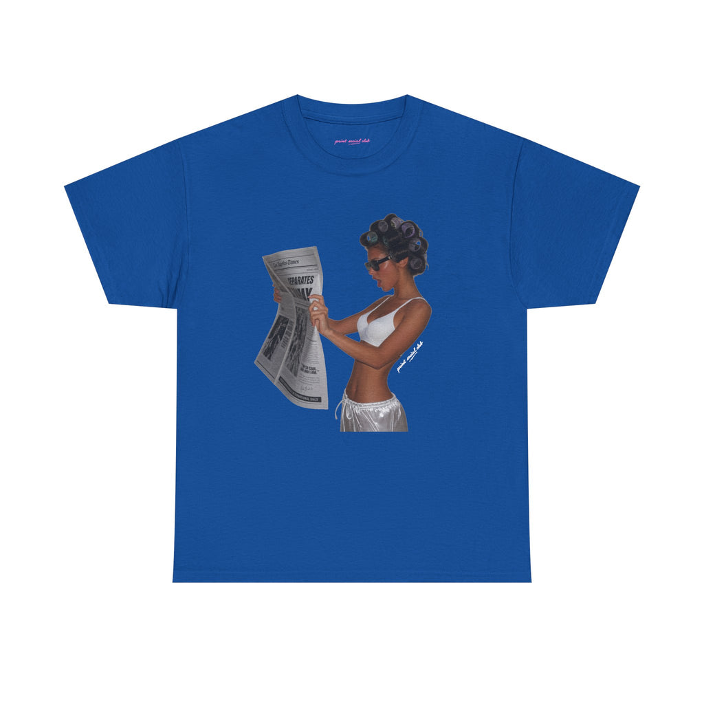 News Classic Tee in Royal, front