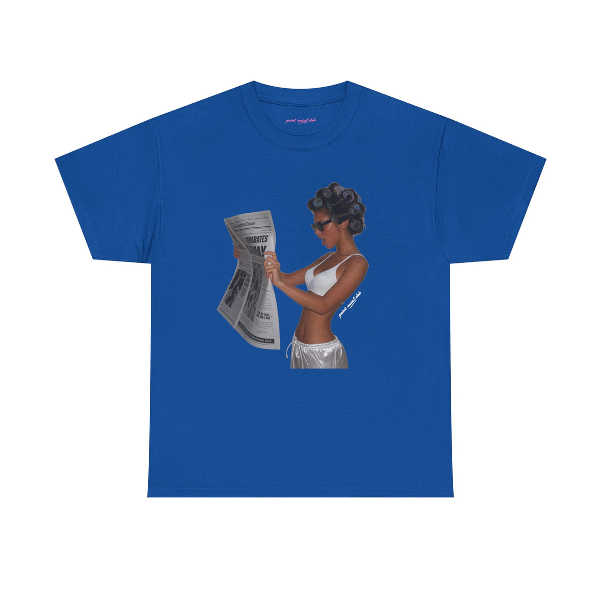 News Classic Tee in Royal, front