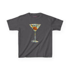Pumpkin Martini Baby Tee in Charcoal, front