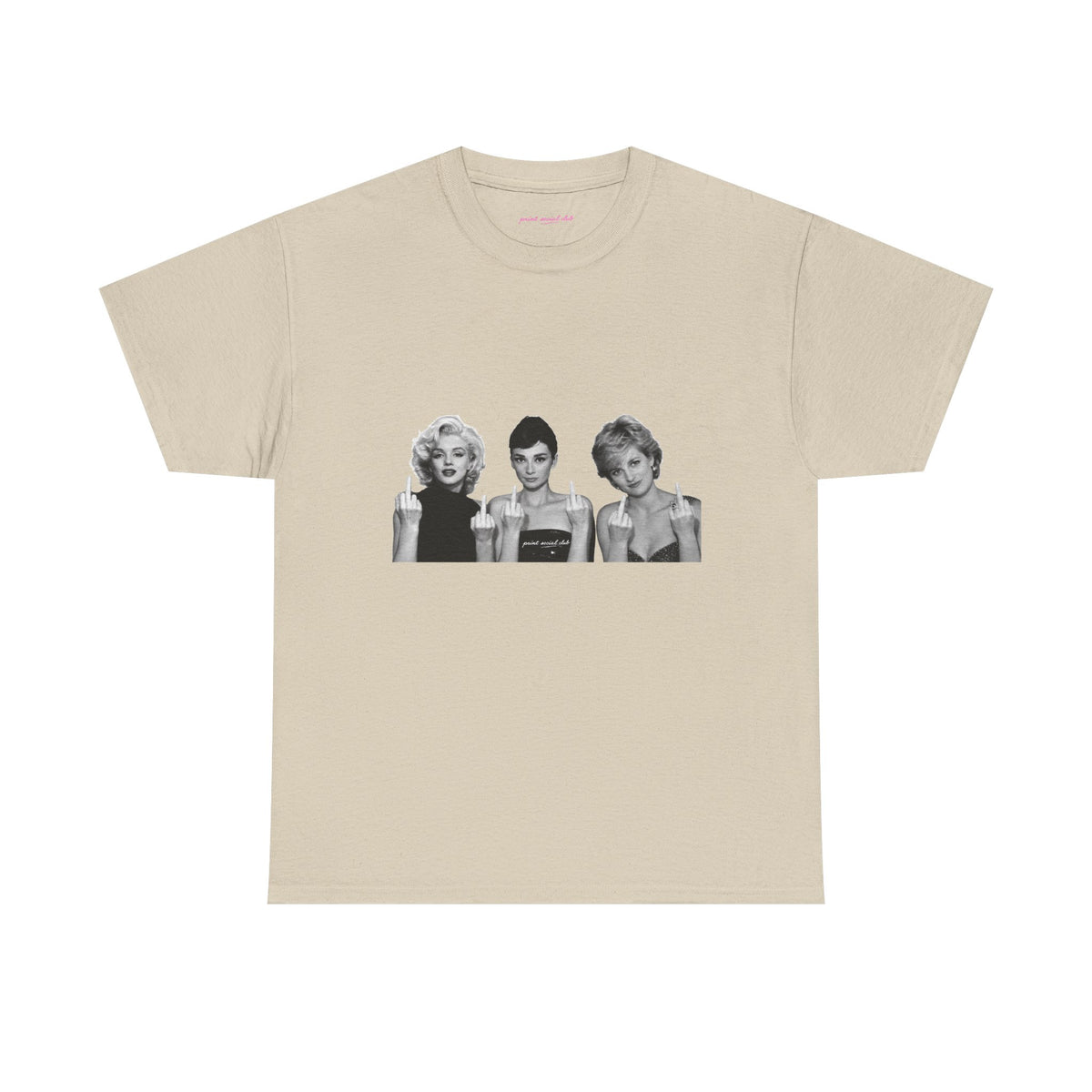 Iconic 3 Classic Tee in Sand, front