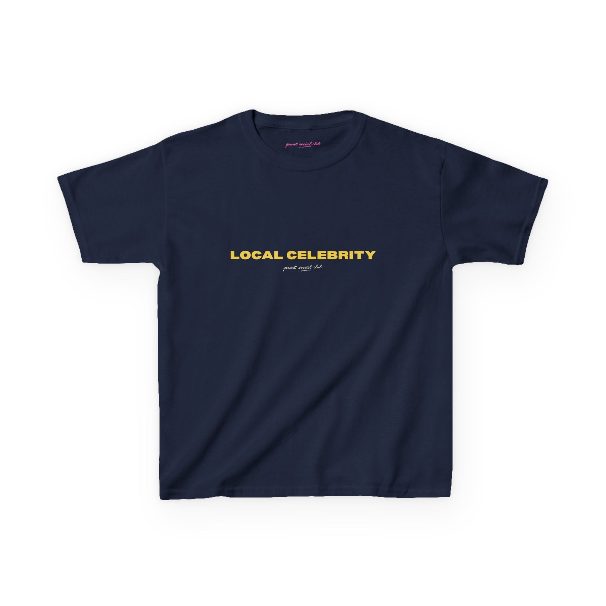 Local Celebrity Baby Tee, front