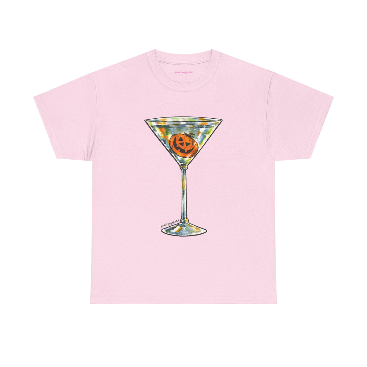 Pumpkin Martini Classic Tee in Light Pink, front