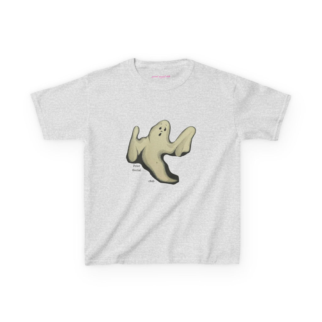 Boo Baby Tee in Ash, front