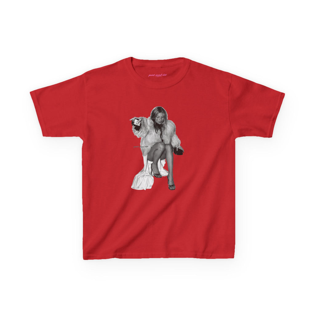 Moss Baby Tee in Red, front
