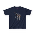 Skeleton Dog Baby Tee in Navy, front