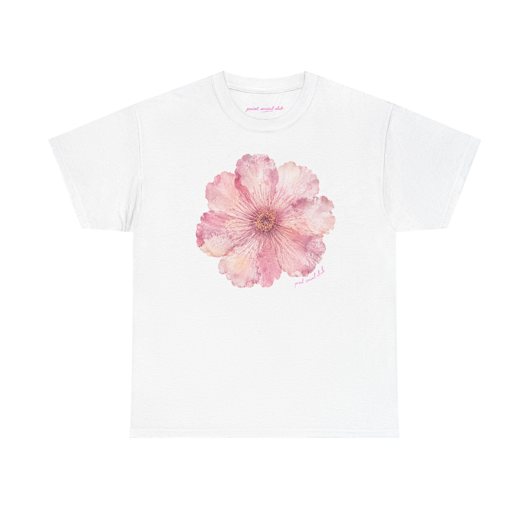He Sent Flowers Classic Tee in White, front