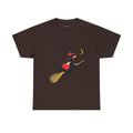Flying Witch Classic Tee in Dark Chocolate, front