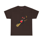 Flying Witch Classic Tee in Dark Chocolate, front