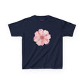 He Sent Flowers Baby Tee in Navy, front