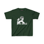 Camera Kid Baby Tee in Forest Green, front