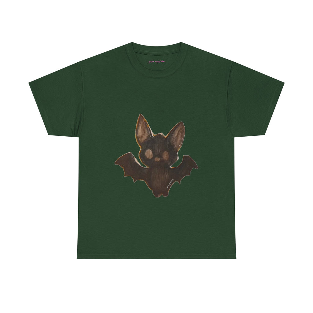 Little Bat Classic Tee in Forest Green, front
