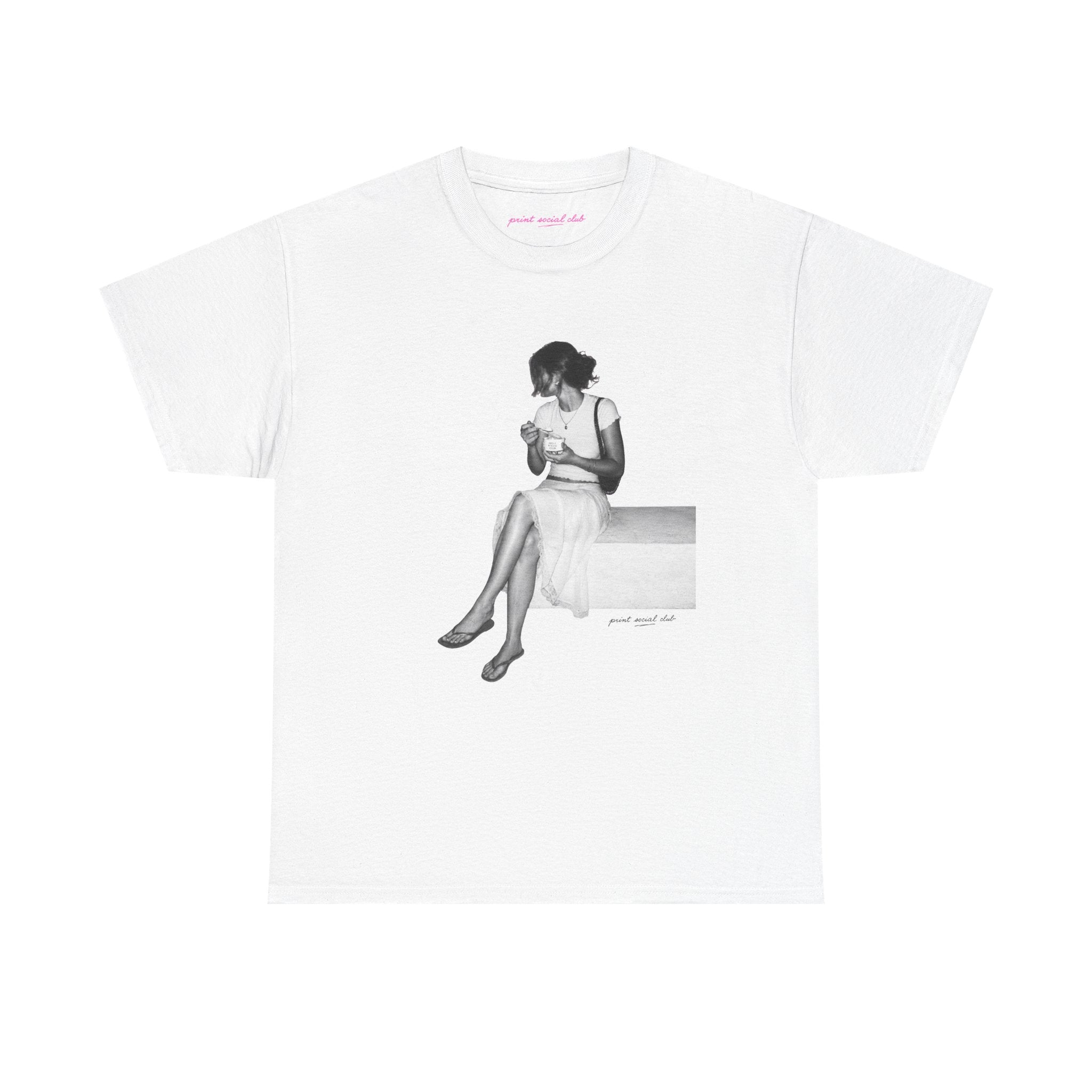 Gelato Hour Classic Tee in White, front