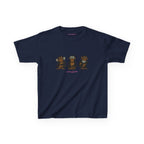 Wise Monkeys Baby Tee in Navy, front