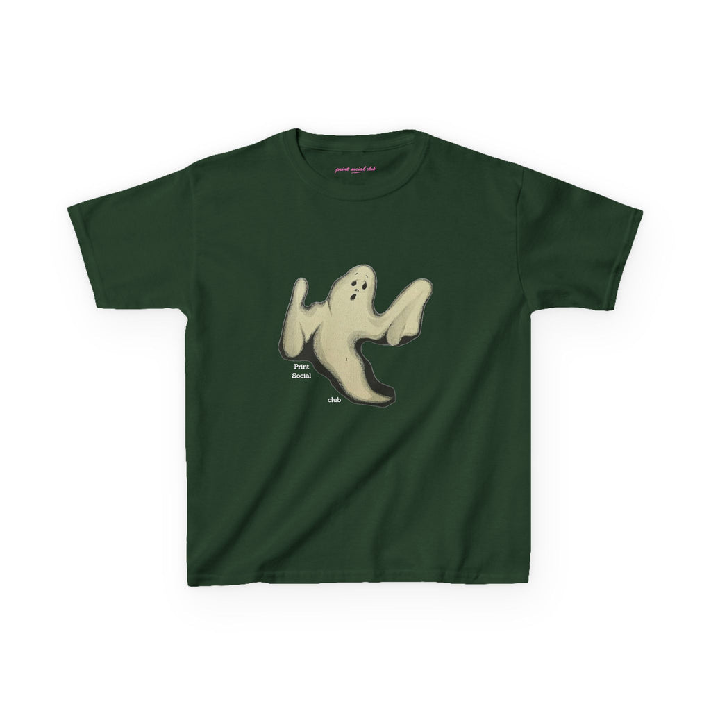 Boo Baby Tee in Forest Green, front