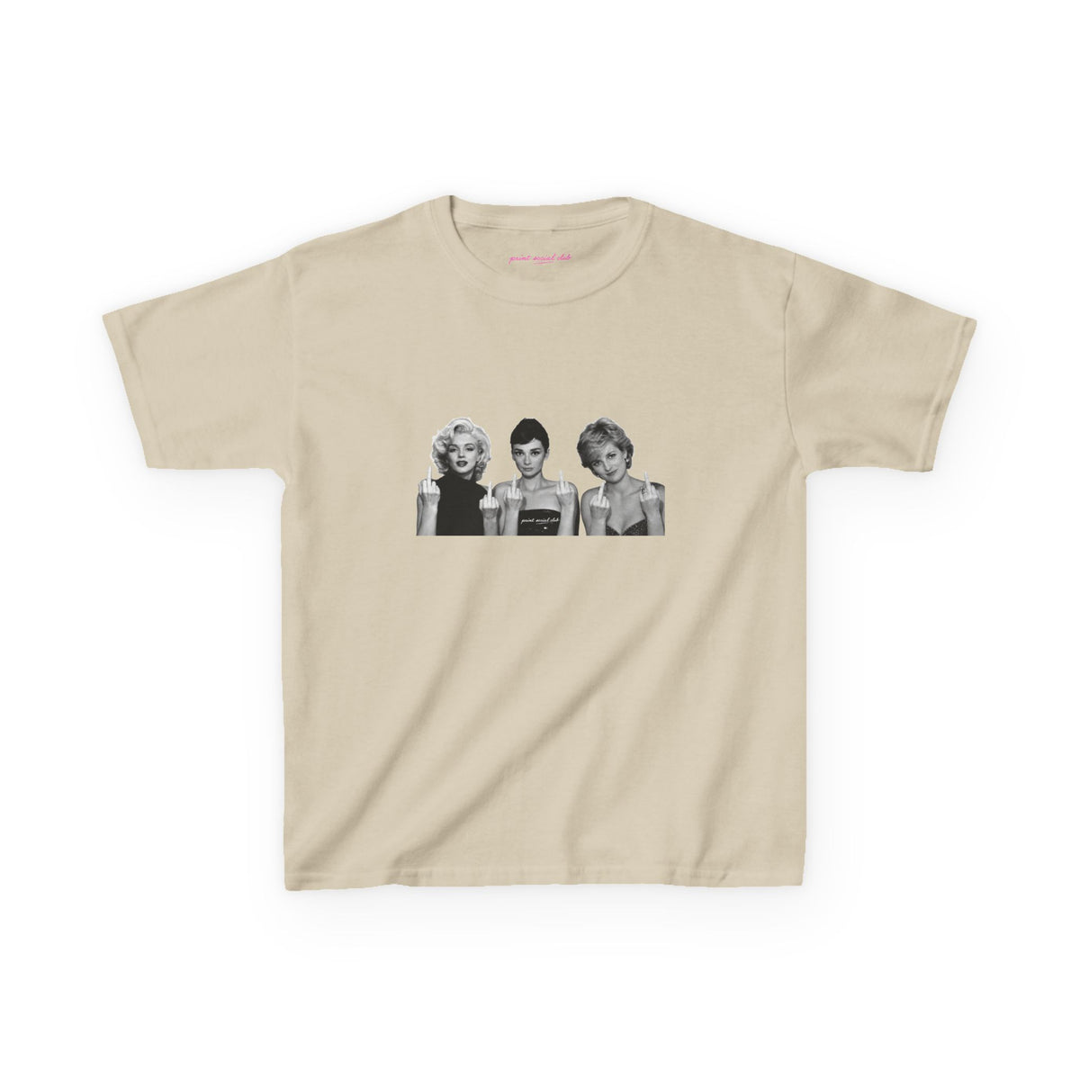 Iconic 3 Baby Tee in Sand, front