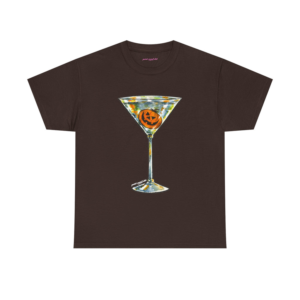 Pumpkin Martini Classic Tee in Dark Chocolate, front