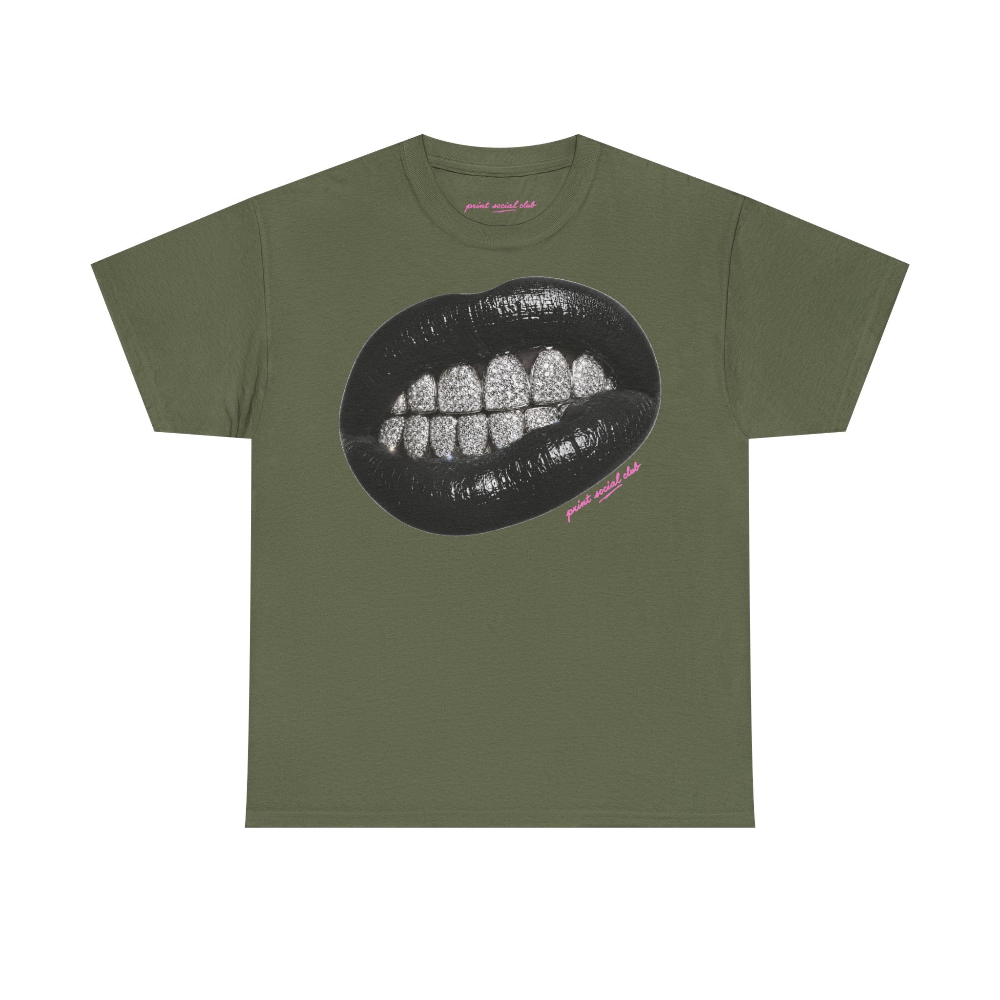 Grrr Classic Tee in Military Green, front