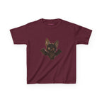 Little Bat Baby Tee in Maroon, front