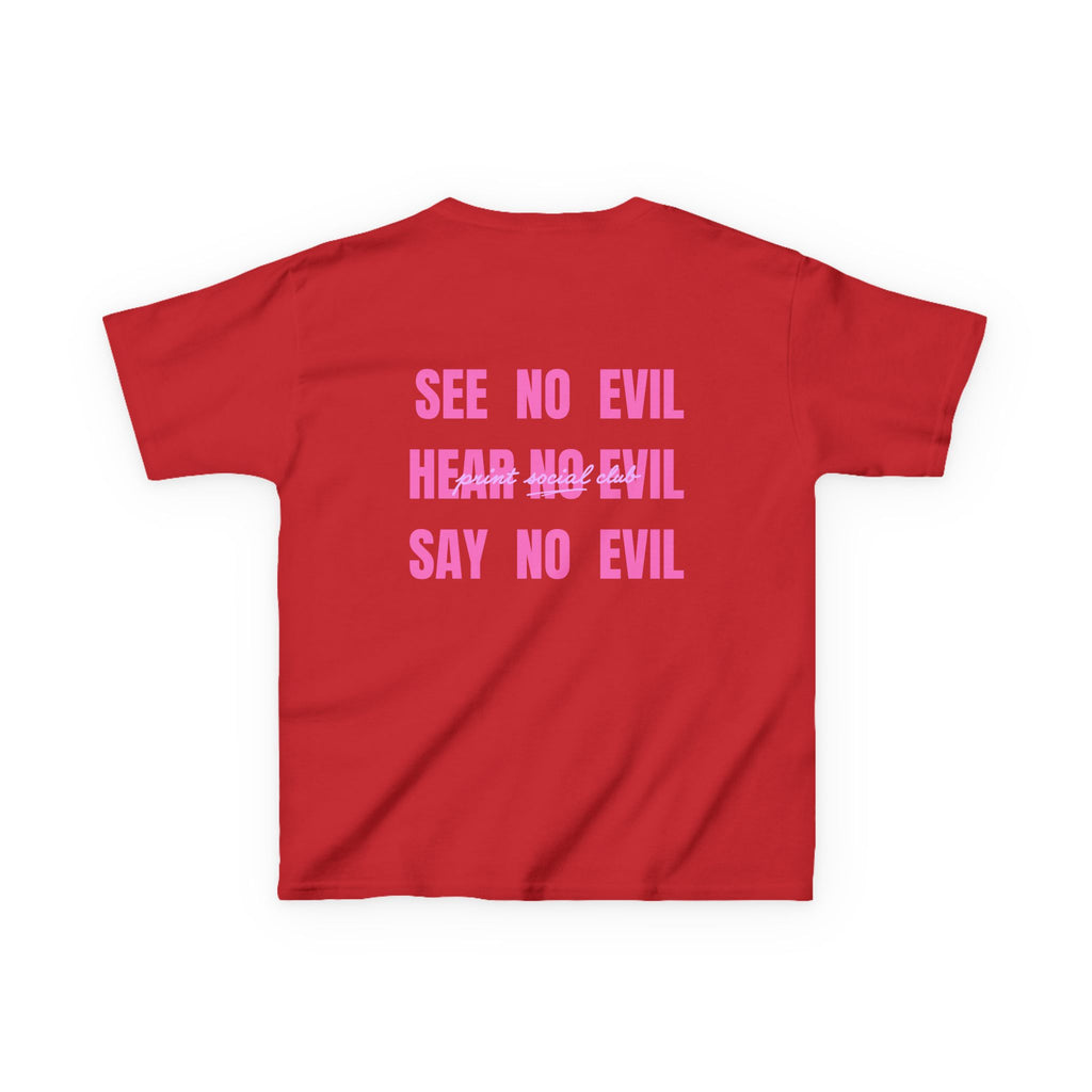 Wise Monkeys Baby Tee - double sided, front