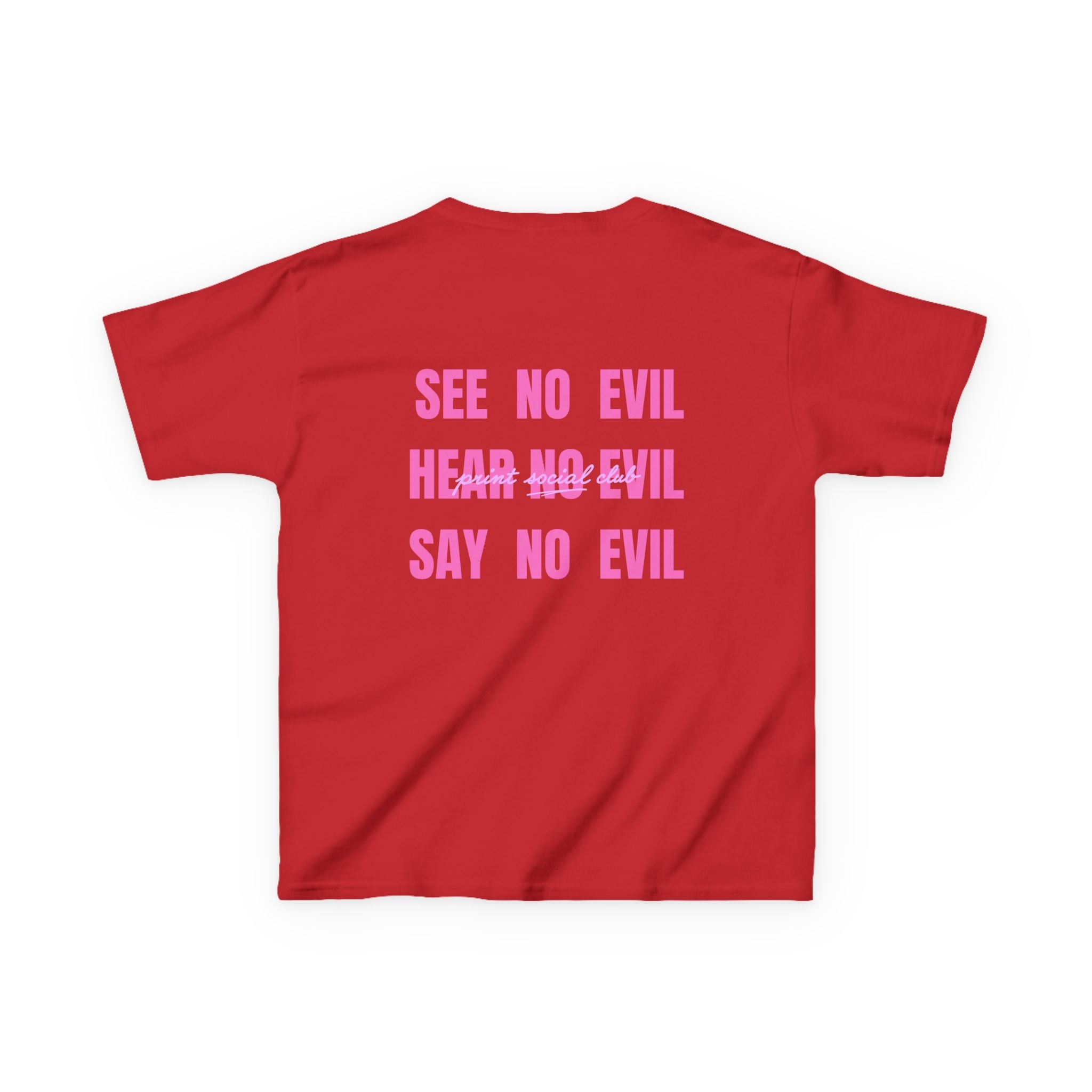 Wise Monkeys Baby Tee - double sided, front