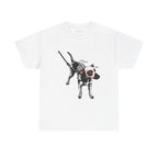 Skeleton Dog Classic Tee in White, front