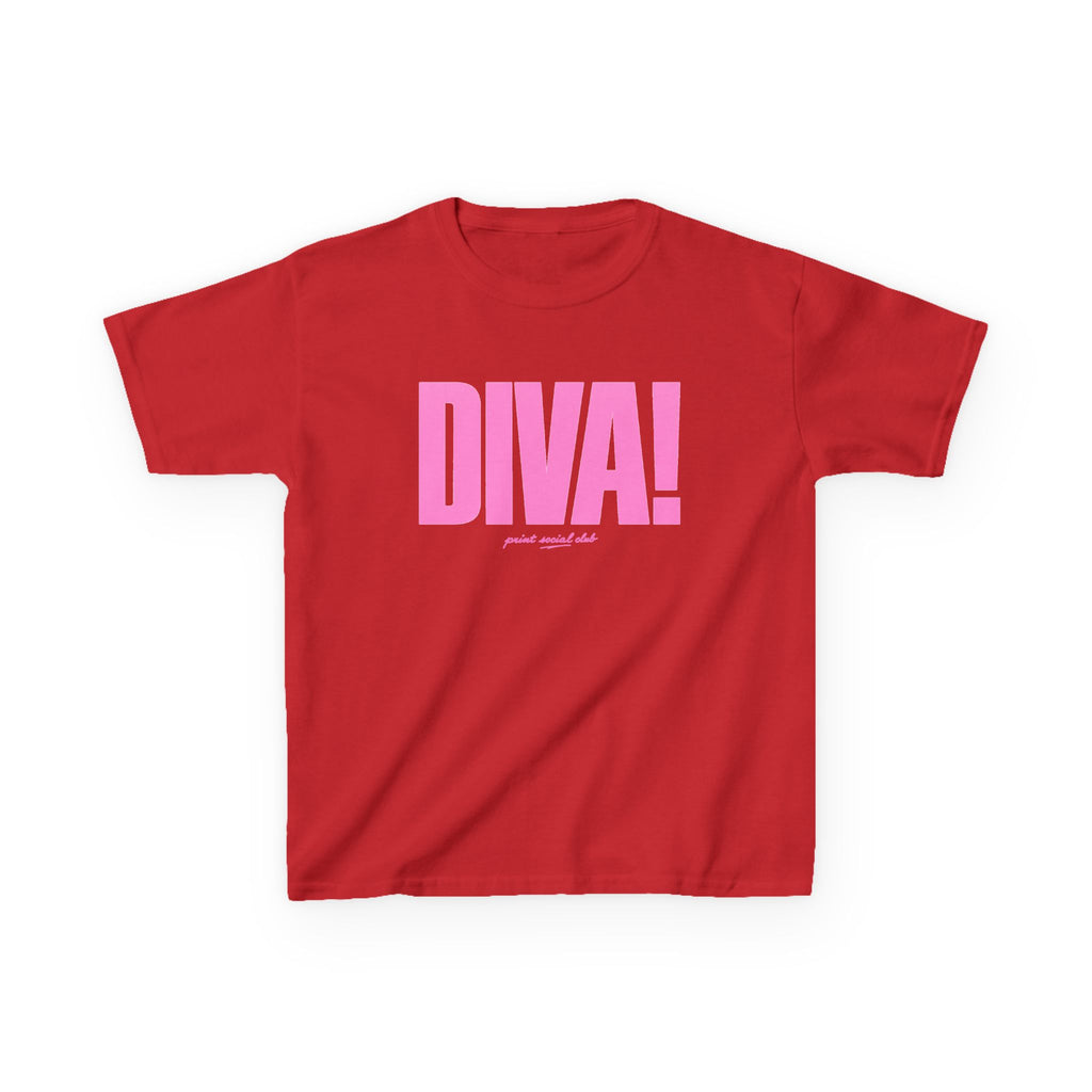 DIVA! Baby Tee in Red, front