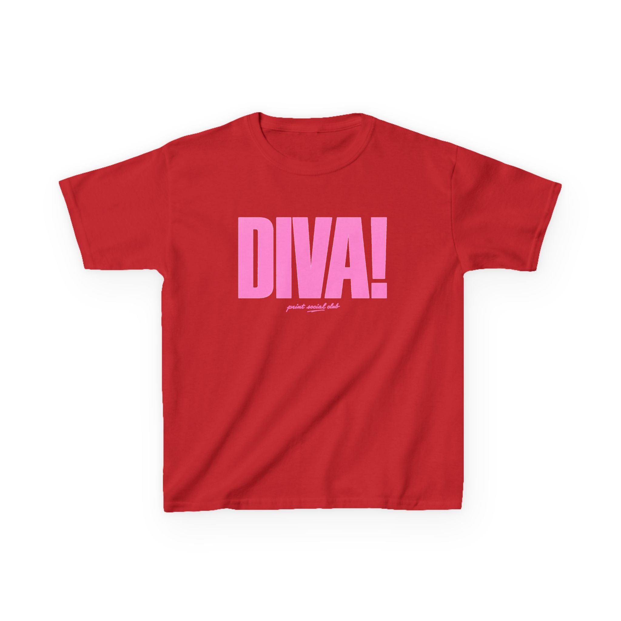 DIVA! Baby Tee in Red, front