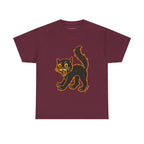 Black Cat Classic Tee in Maroon, front