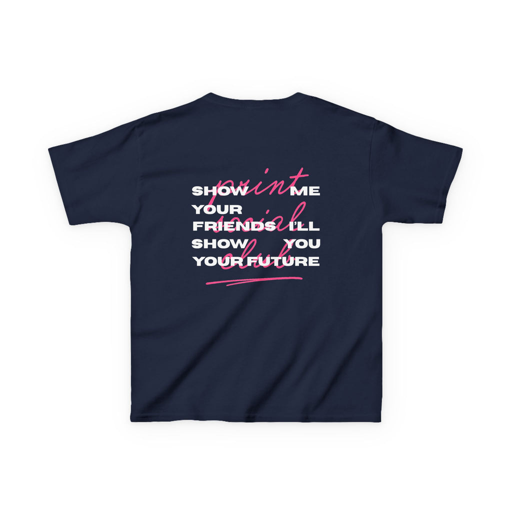 Friends Baby Tee in Navy, front