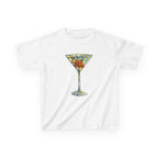 Pumpkin Martini Baby Tee in White, front