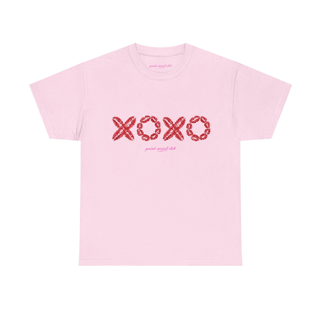 XOXO Classic Tee in Light Pink, front