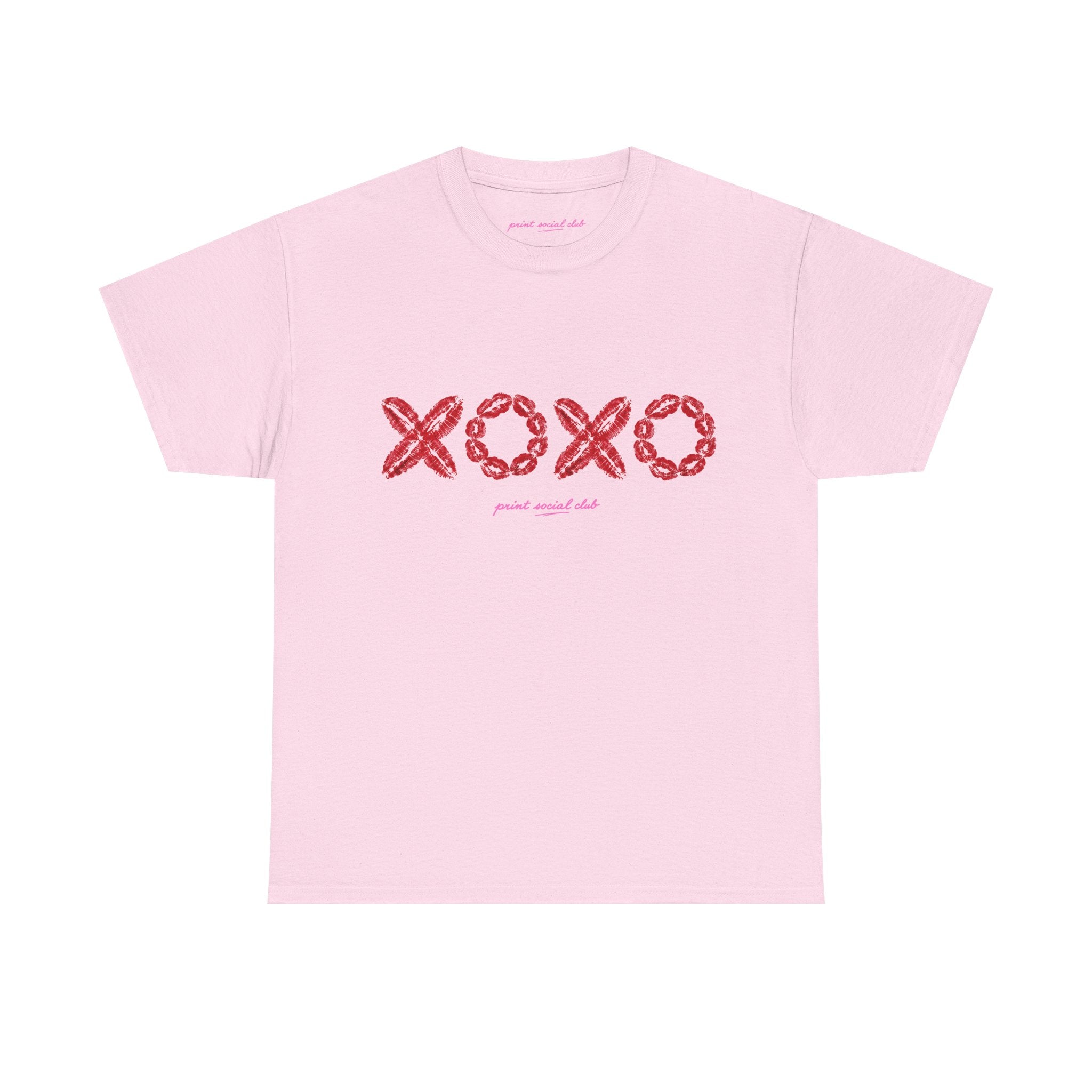 XOXO Classic Tee in Light Pink, front