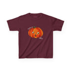 Halloween 26 Baby Tee in Maroon, front
