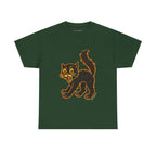 Black Cat Classic Tee in Forest Green, front