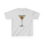 Pumpkin Martini Baby Tee in Ash, front