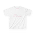 Pink Princess Baby Tee in White, front