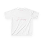 Pink Princess Baby Tee in White, front