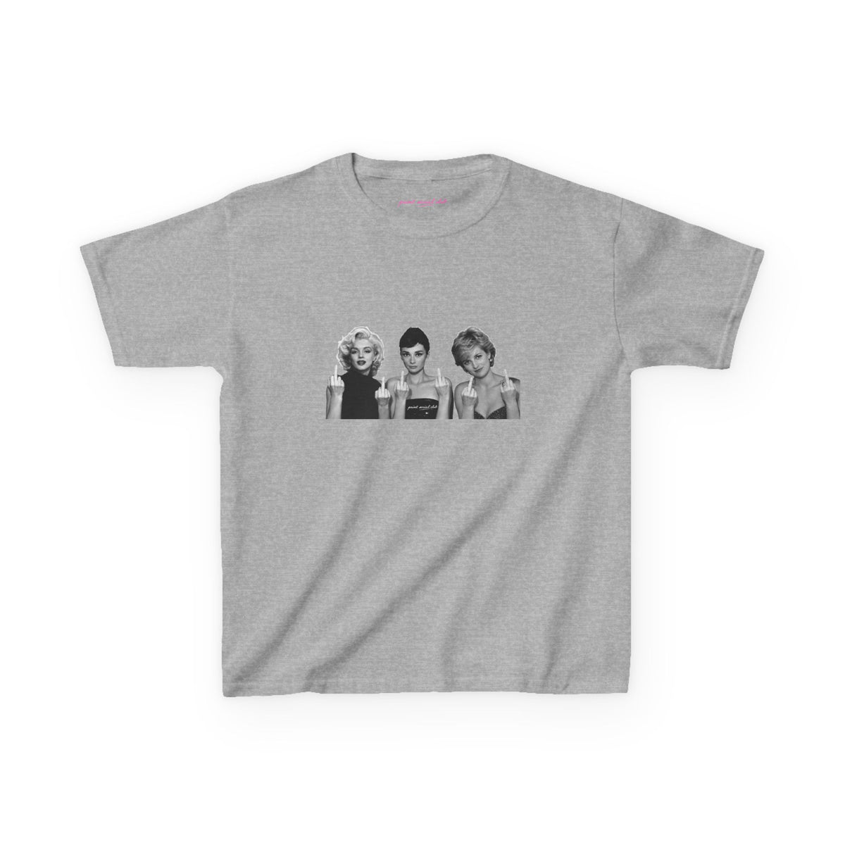 Iconic 3 Baby Tee in Sport Grey, front