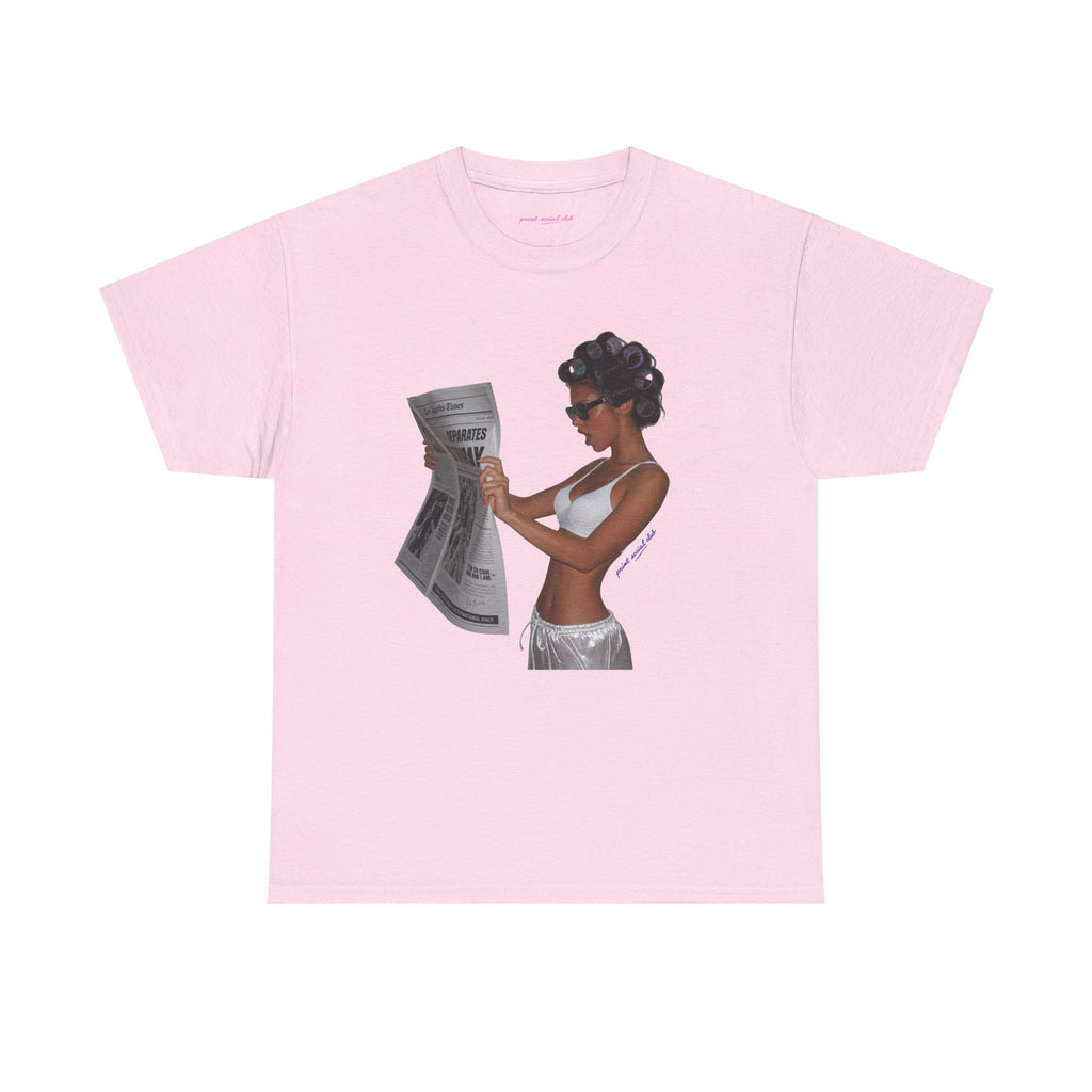 News Classic Tee in Light Pink, front