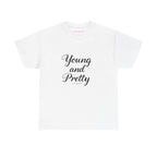 Young & Pretty Classic Tee in White, front