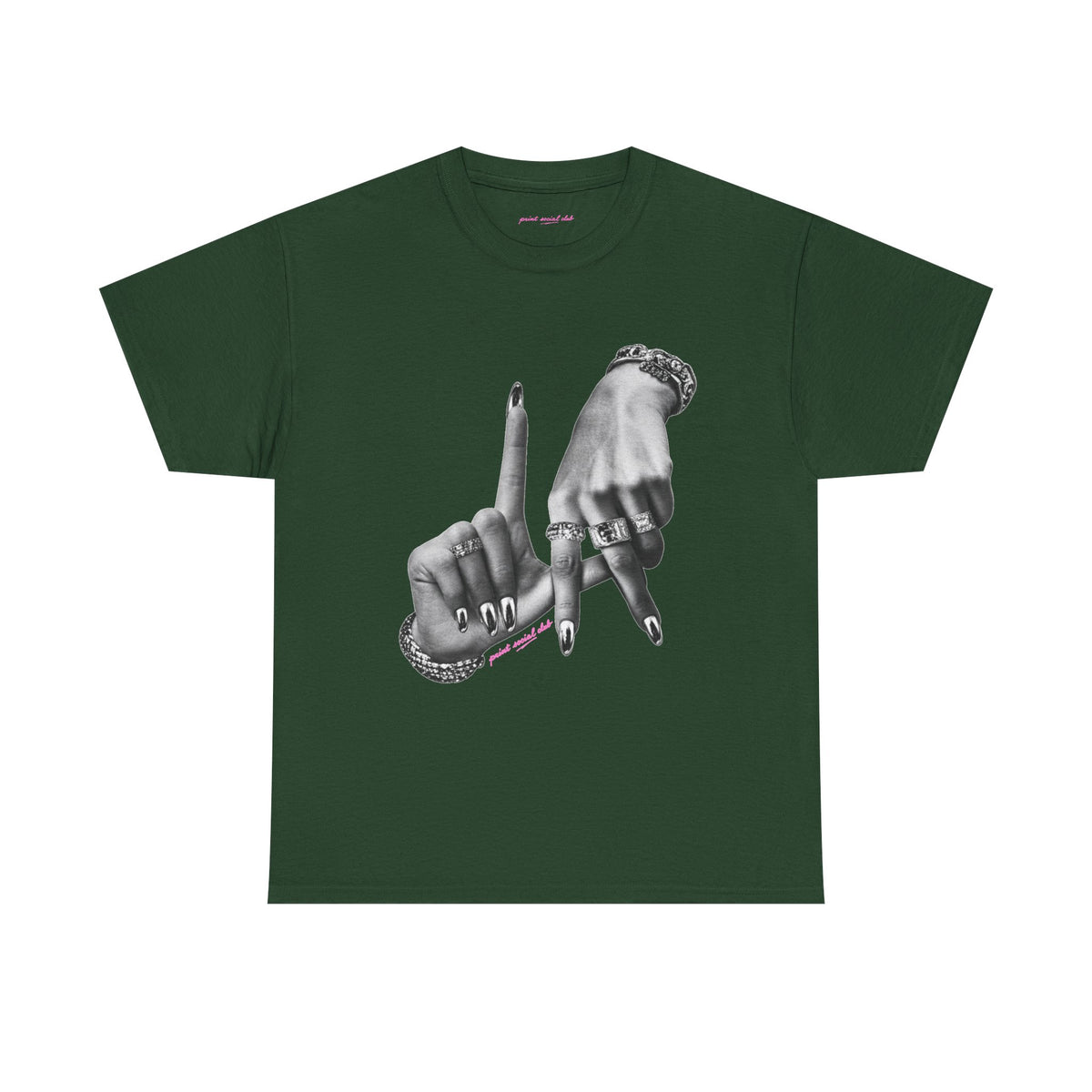 LA Classic Tee in Forest Green, front
