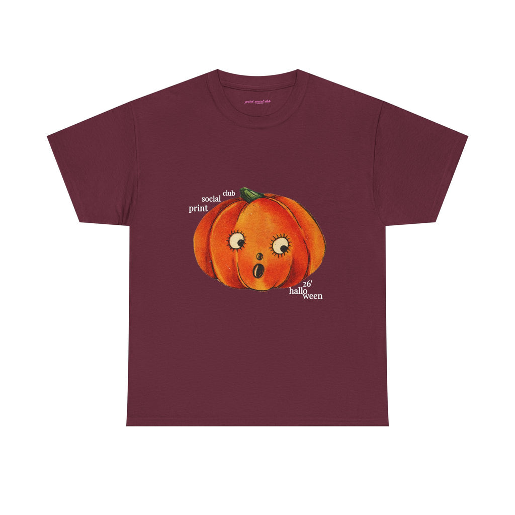 Halloween 26 Classic Tee in Maroon, front