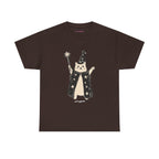 Wizard Cat Classic Tee in Dark Chocolate, front