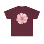 He Sent Flowers Classic Tee in Maroon, front