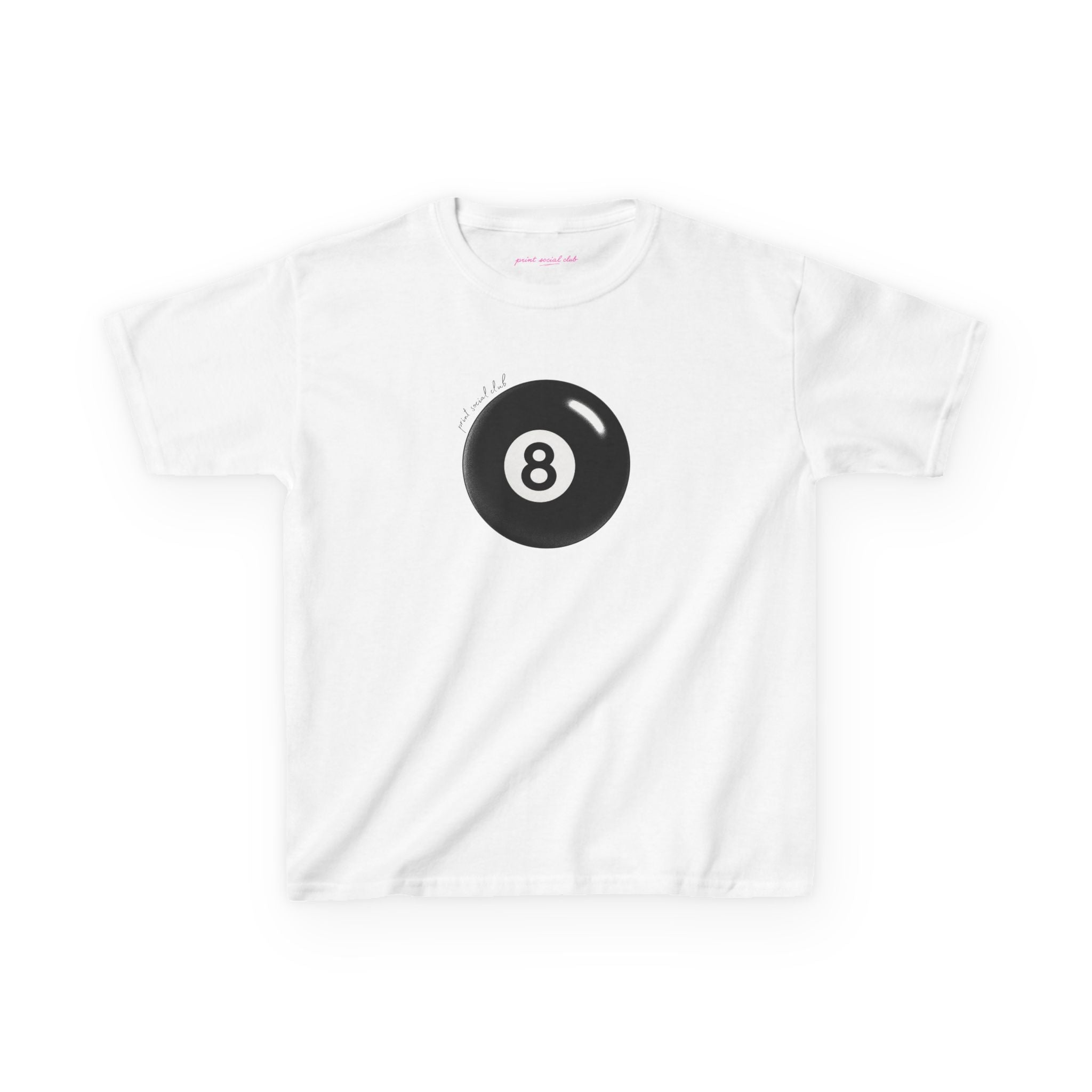 Lucky 8 baby tee, front