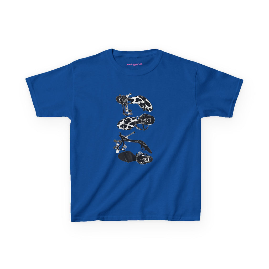 Heels Baby Tee in Royal, front