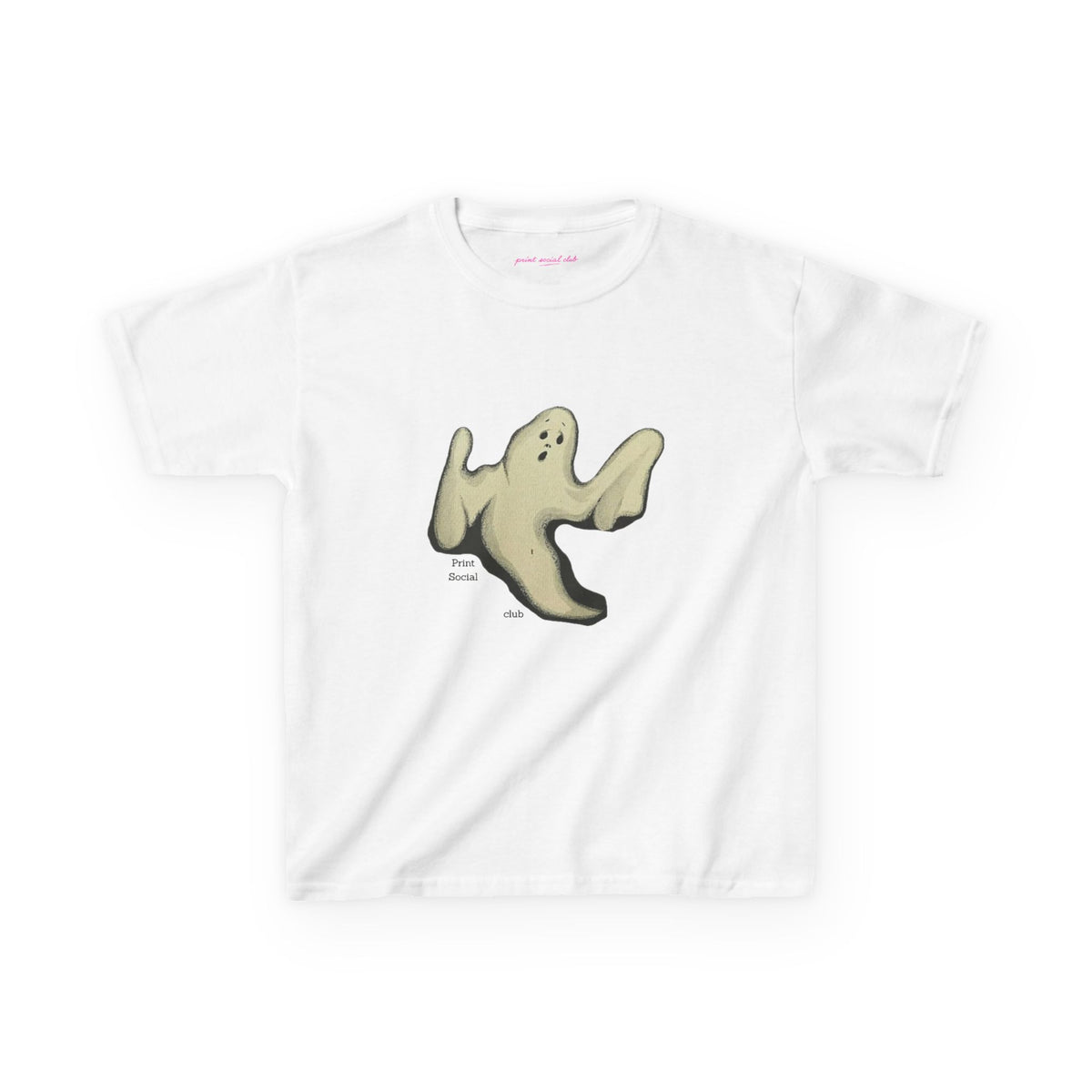 Boo Baby Tee in White, front