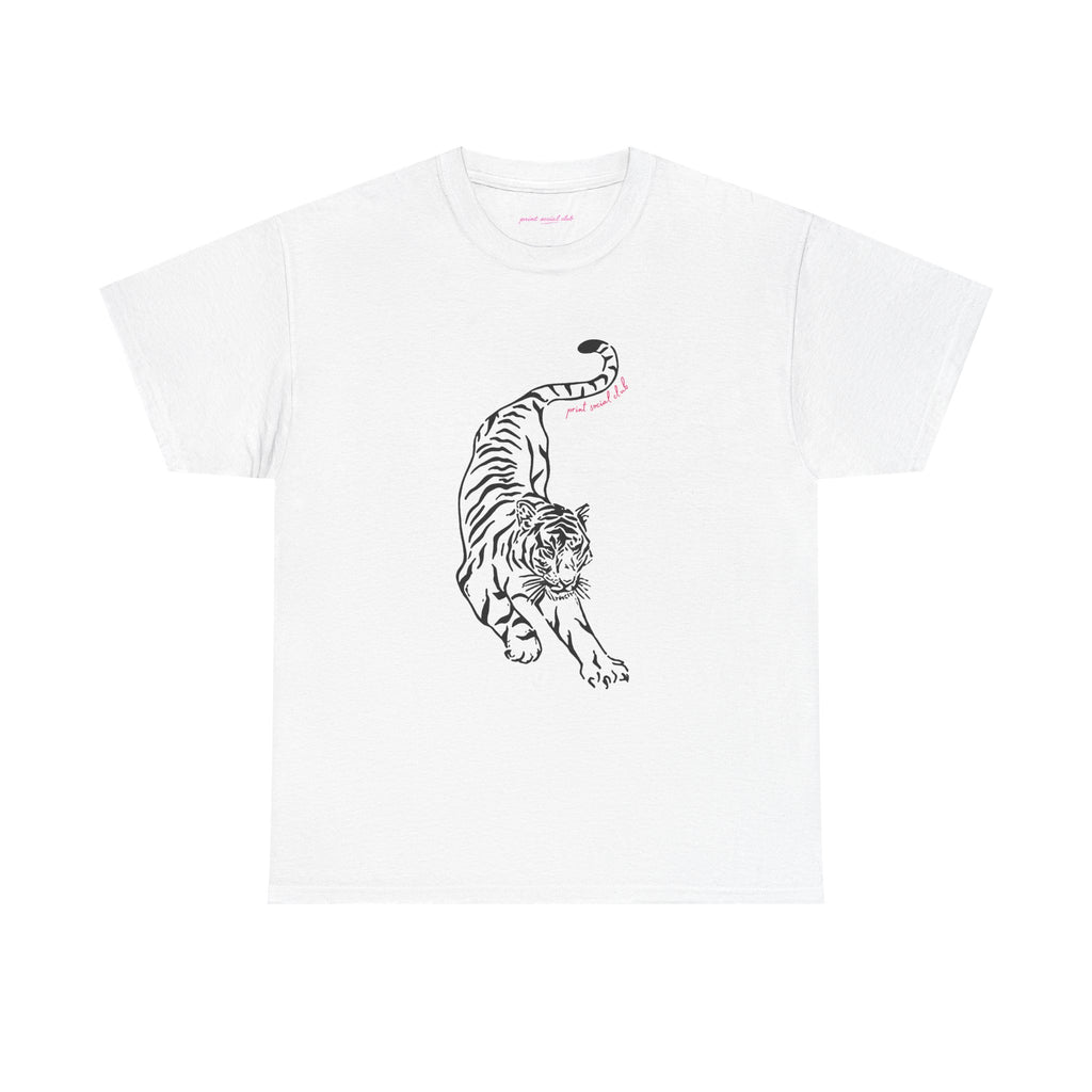 Stretching Classic Tee in White, front