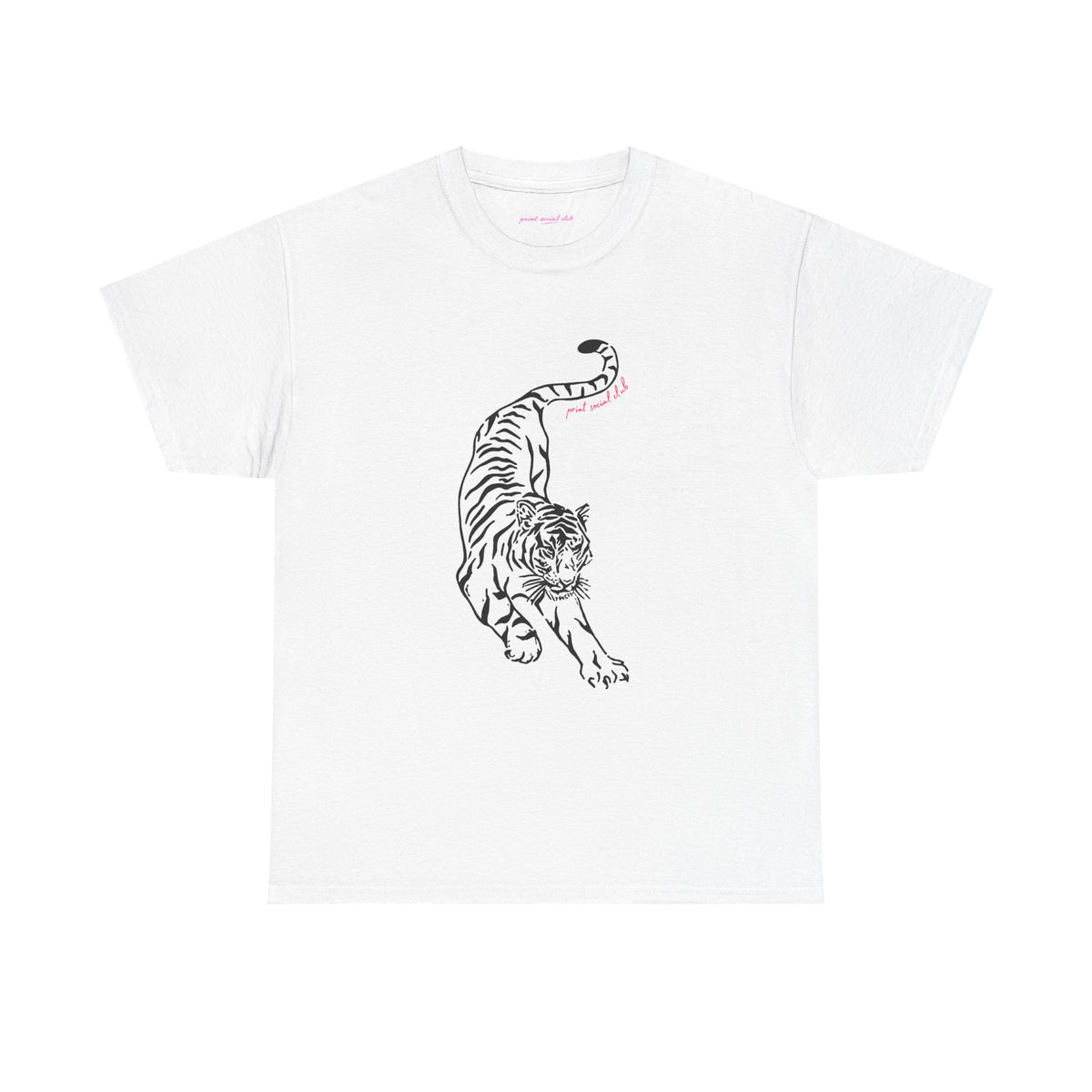 Stretching Classic Tee in White, front