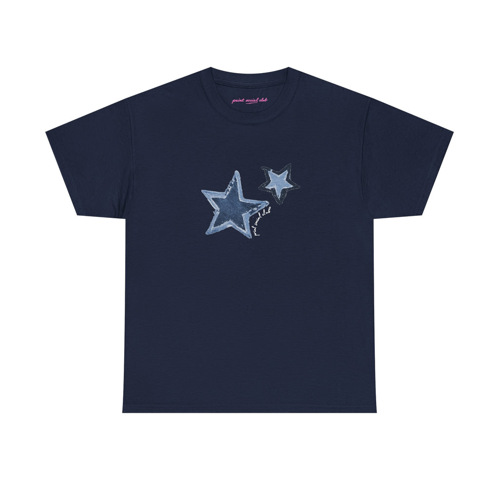 Shooting Stars Classic Tee in Navy, front
